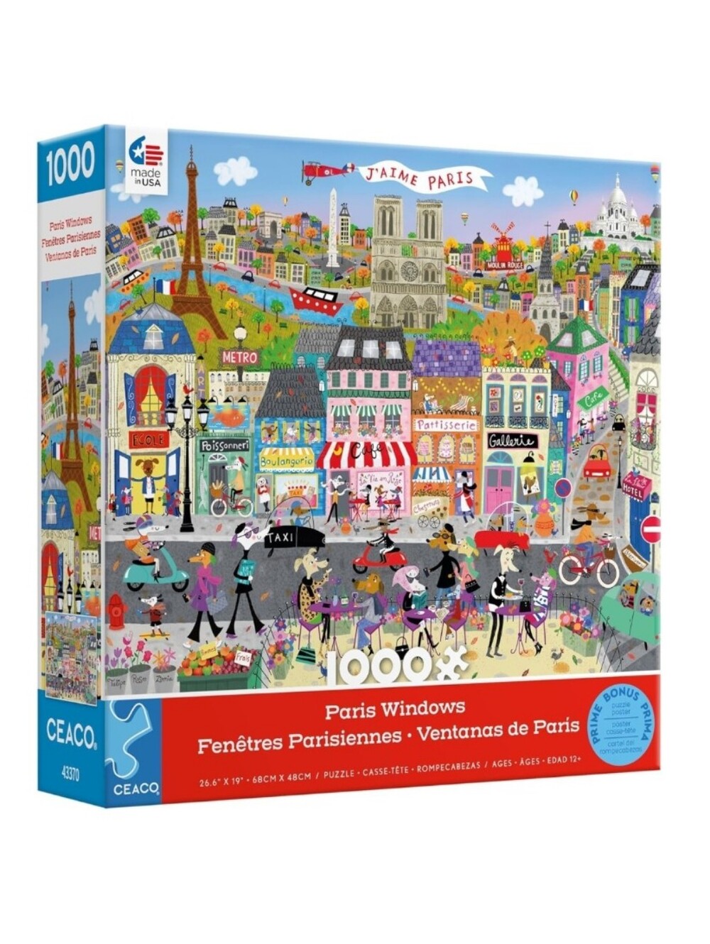 Ceaco - Paris Windows - 1000 Piece Jigsaw Puzzle
